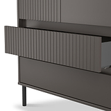 Kenton Double Wardrobe With Drawers Graphite from Roseland Furniture