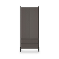 Kenton Double Wardrobe With Drawers Graphite from Roseland Furniture