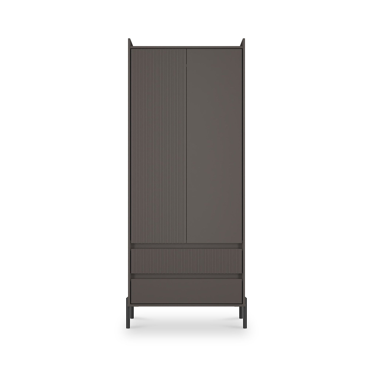 Kenton Double Wardrobe With Drawers Graphite from Roseland Furniture