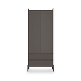 Kenton Double Wardrobe With Drawers Graphite from Roseland Furniture