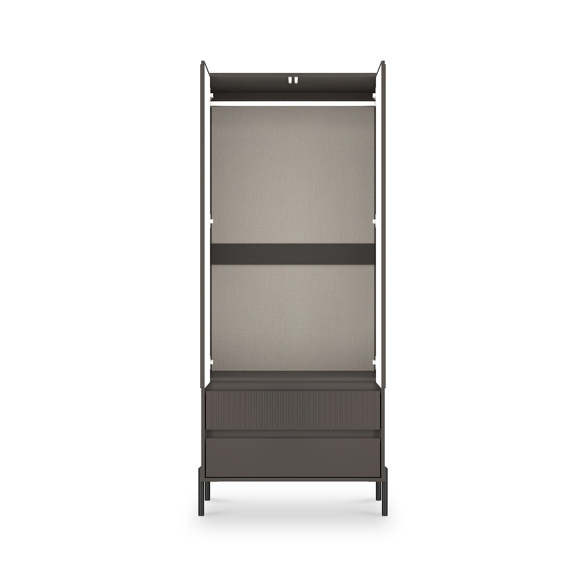 Kenton Double Wardrobe With Drawers Graphite from Roseland Furniture