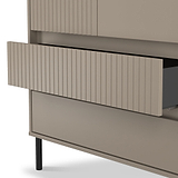 Kenton Double Wardrobe With Drawers Mushroom Matt from Roseland Furniture
