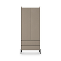Kenton Double Wardrobe With Drawers Mushroom Matt from Roseland Furniture