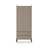 Kenton Double Wardrobe With Drawers Mushroom Matt from Roseland Furniture