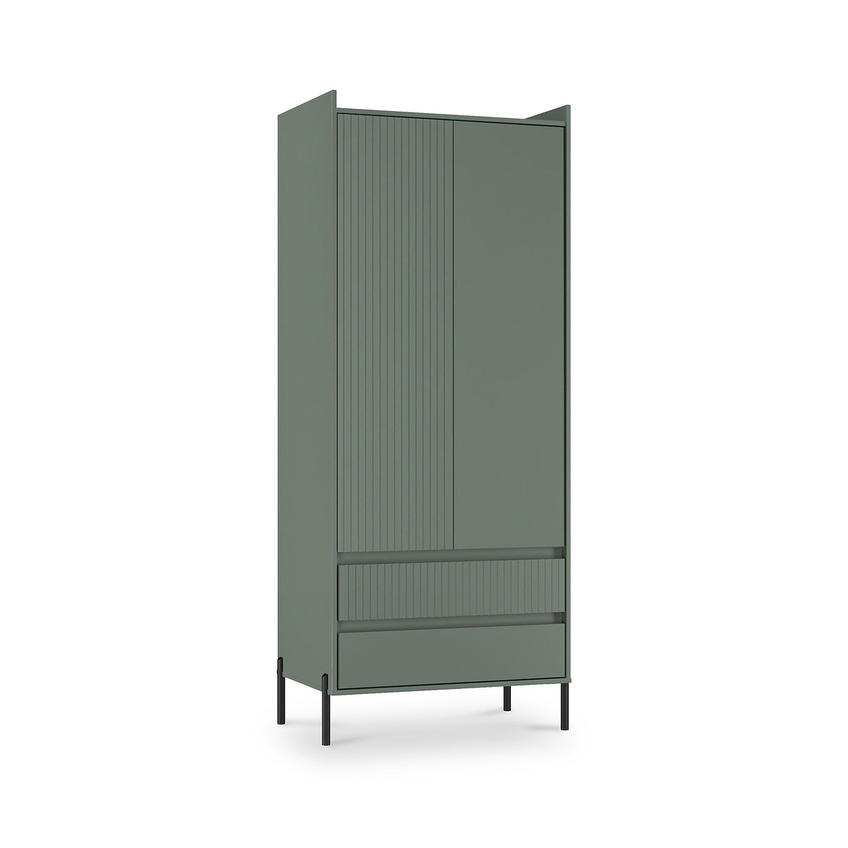 Kenton Double Wardrobe With Drawers Reed Green  from Roseland Furniture