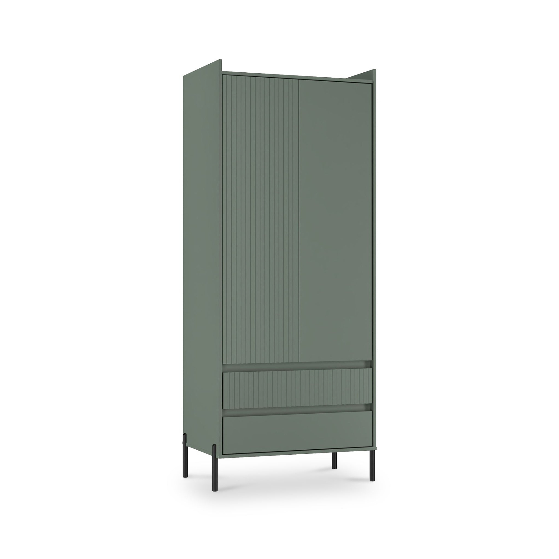 Kenton Double Wardrobe With Drawers Reed Green  from Roseland Furniture