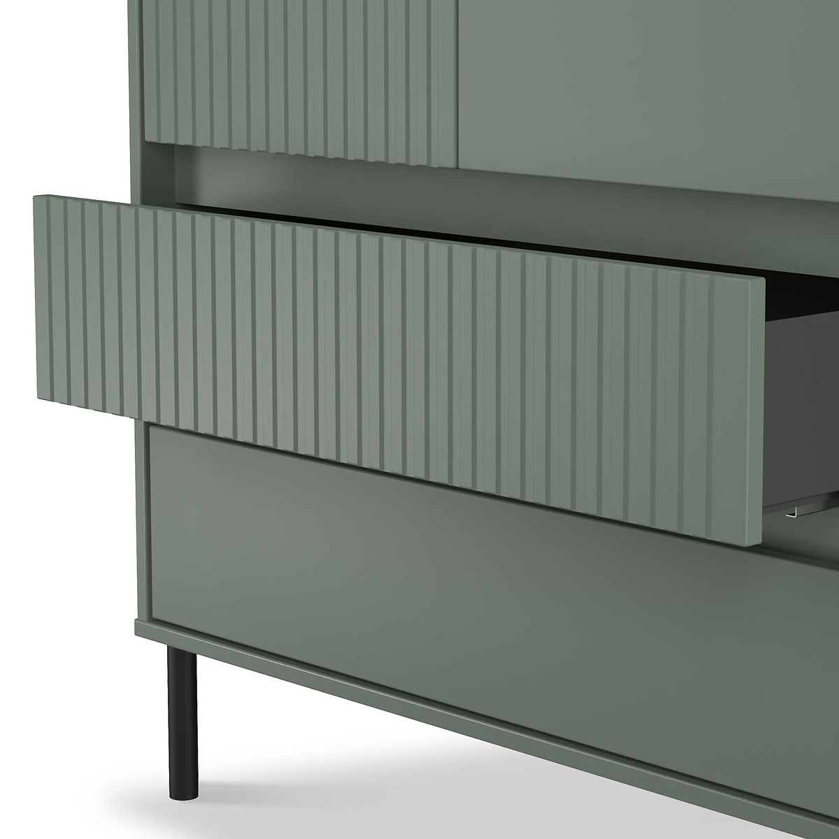 Kenton Double Wardrobe With Drawers Reed Green  from Roseland Furniture