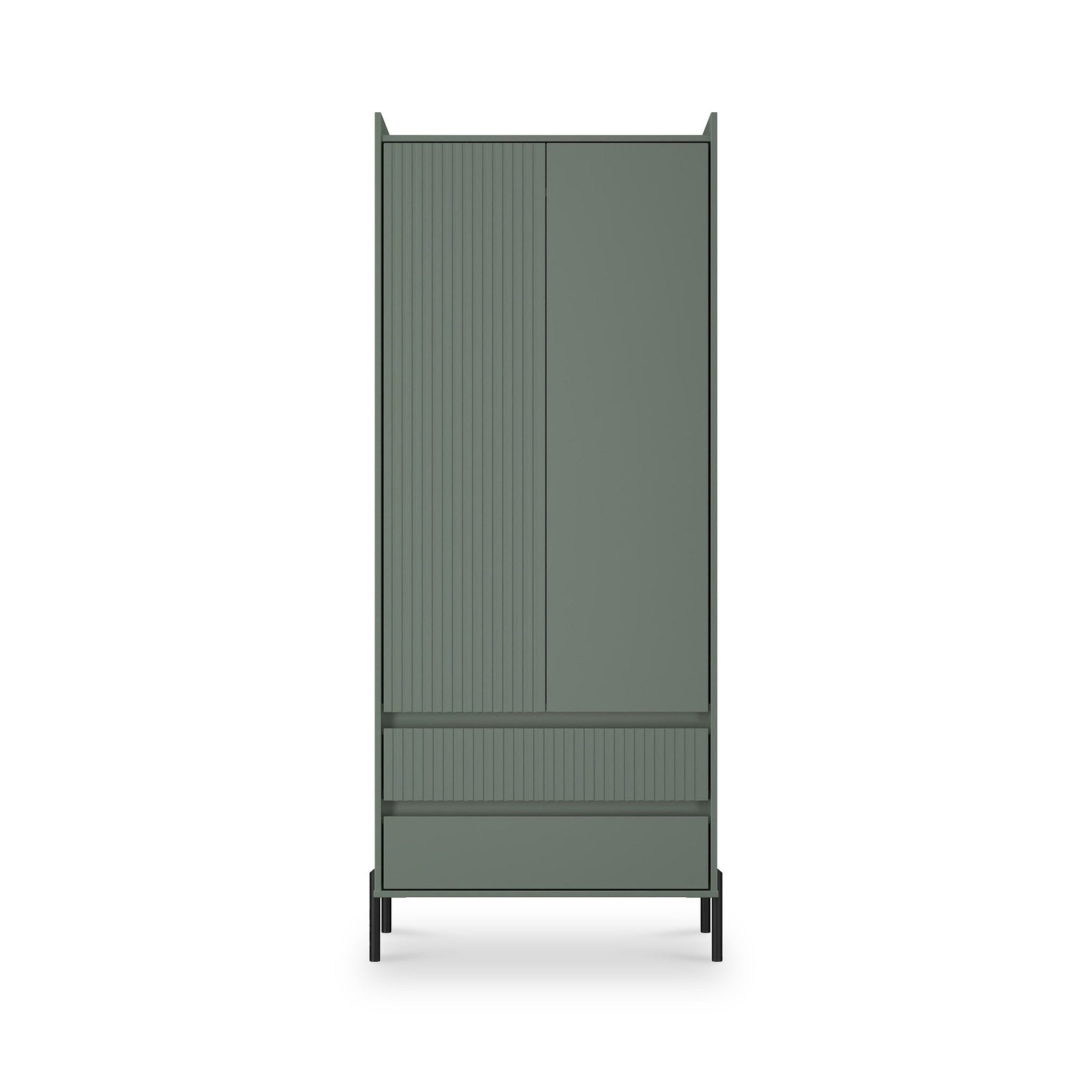 Kenton Double Wardrobe With Drawers Reed Green  from Roseland Furniture