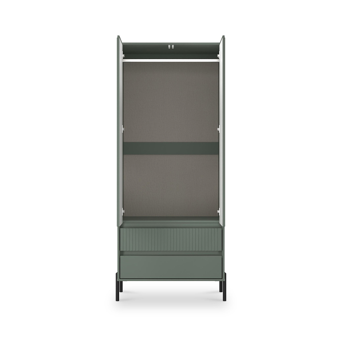 Kenton Double Wardrobe With Drawers Reed Green  from Roseland Furniture