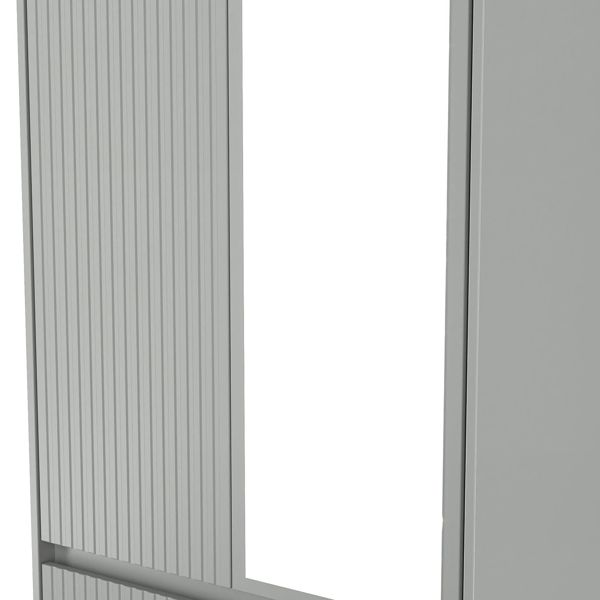 Kenton Double Mirrored Wardrobe With Drawers Dusk Grey from Roseland Furniture