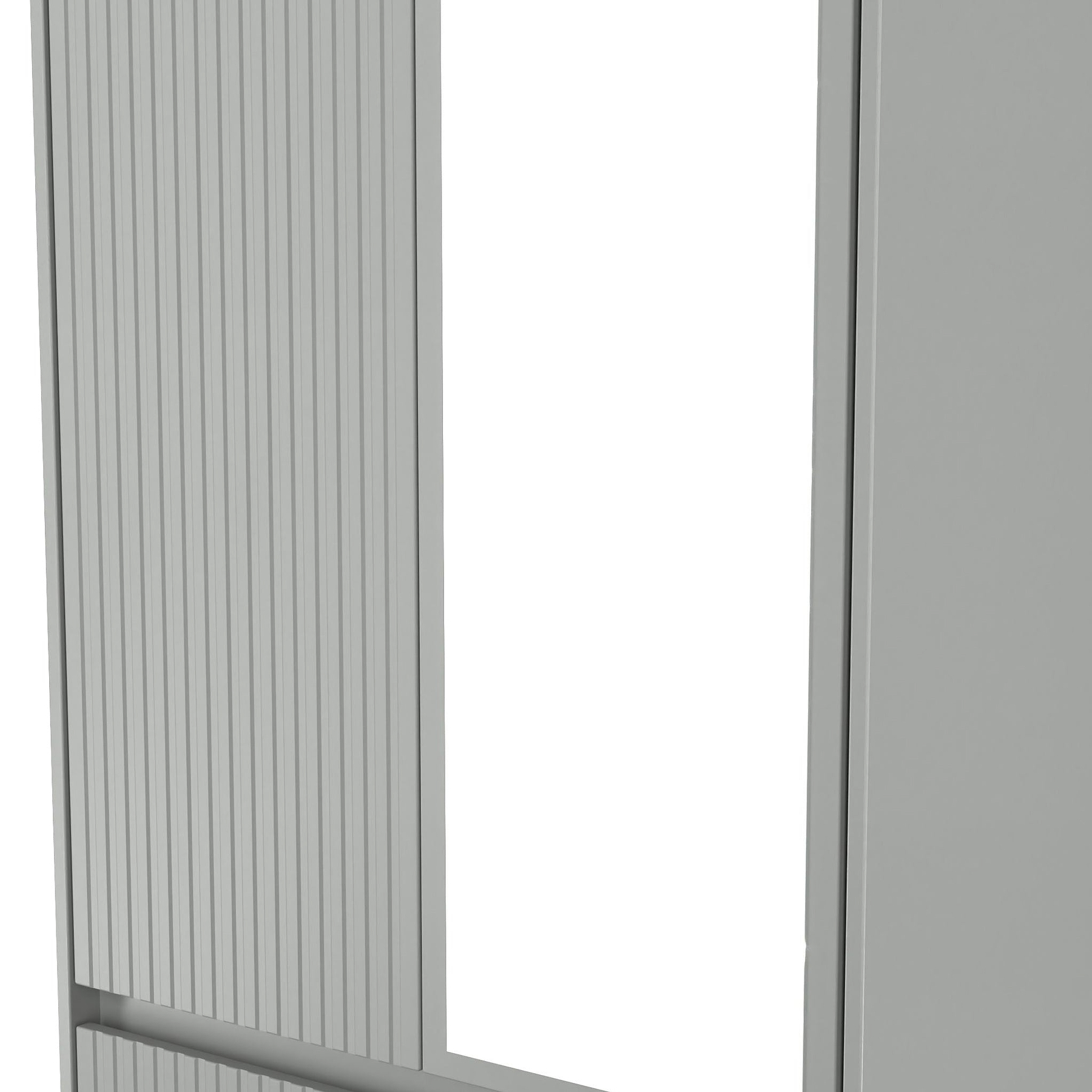 Kenton Double Mirrored Wardrobe With Drawers Dusk Grey from Roseland Furniture