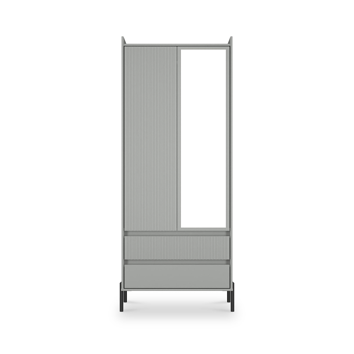 Kenton Double Mirrored Wardrobe With Drawers Dusk Grey from Roseland Furniture