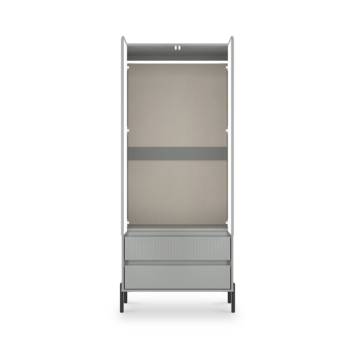Kenton Double Mirrored Wardrobe With Drawers Dusk Grey from Roseland Furniture