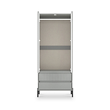 Kenton Double Mirrored Wardrobe With Drawers Dusk Grey from Roseland Furniture