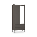 Kenton Double Mirrored Wardrobe With Drawers Graphite from Roseland Furniture