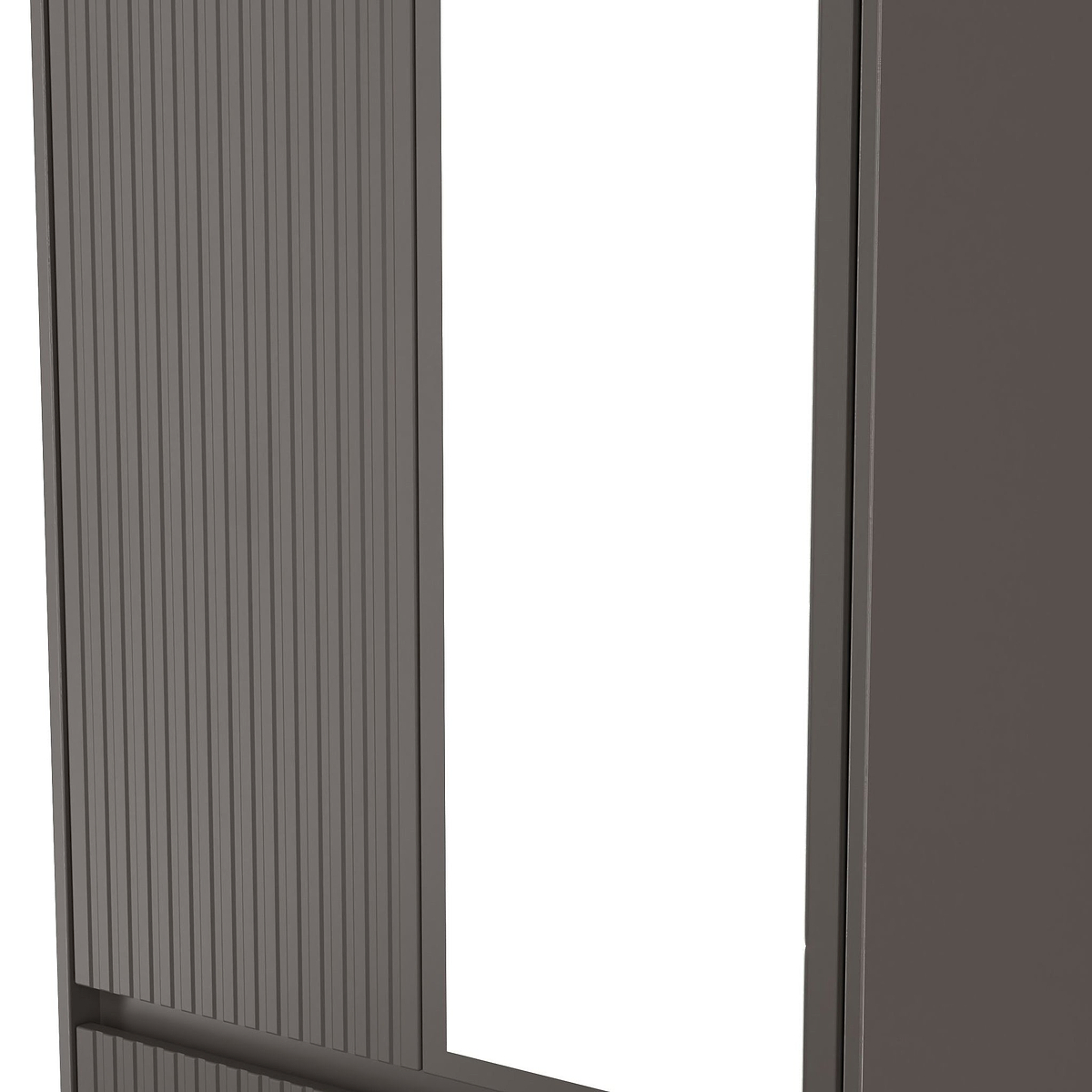 Kenton Double Mirrored Wardrobe With Drawers Graphite from Roseland Furniture