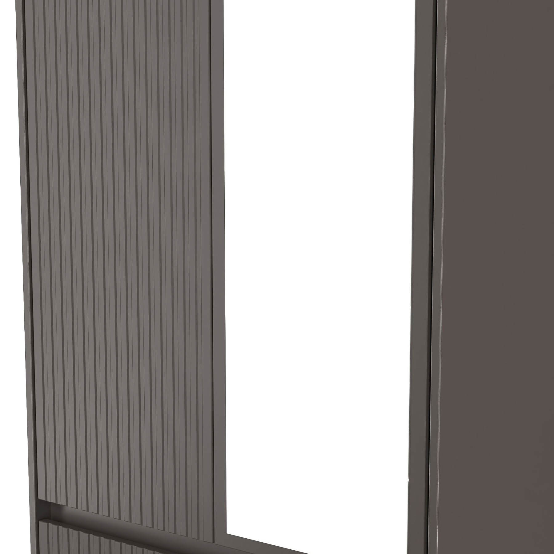 Kenton Double Mirrored Wardrobe With Drawers Graphite from Roseland Furniture