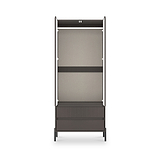 Kenton Double Mirrored Wardrobe With Drawers Graphite from Roseland Furniture