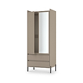 Kenton Double Mirrored Wardrobe With Drawers Mushroom Matt from Roseland Furniture