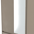 Kenton Double Mirrored Wardrobe With Drawers Mushroom Matt from Roseland Furniture