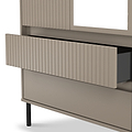 Kenton Double Mirrored Wardrobe With Drawers Mushroom Matt from Roseland Furniture