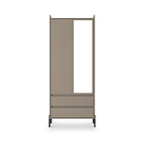 Kenton Double Mirrored Wardrobe With Drawers Mushroom Matt from Roseland Furniture