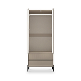 Kenton Double Mirrored Wardrobe With Drawers Mushroom Matt from Roseland Furniture