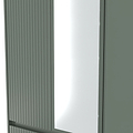 Kenton Double Mirrored Wardrobe With Drawers Reed Green from Roseland Furniture