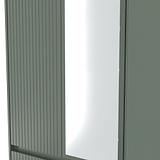 Kenton Double Mirrored Wardrobe With Drawers Reed Green from Roseland Furniture