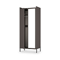 Kenton Double Mirrored Wardrobe Graphite from Roseland Furniture