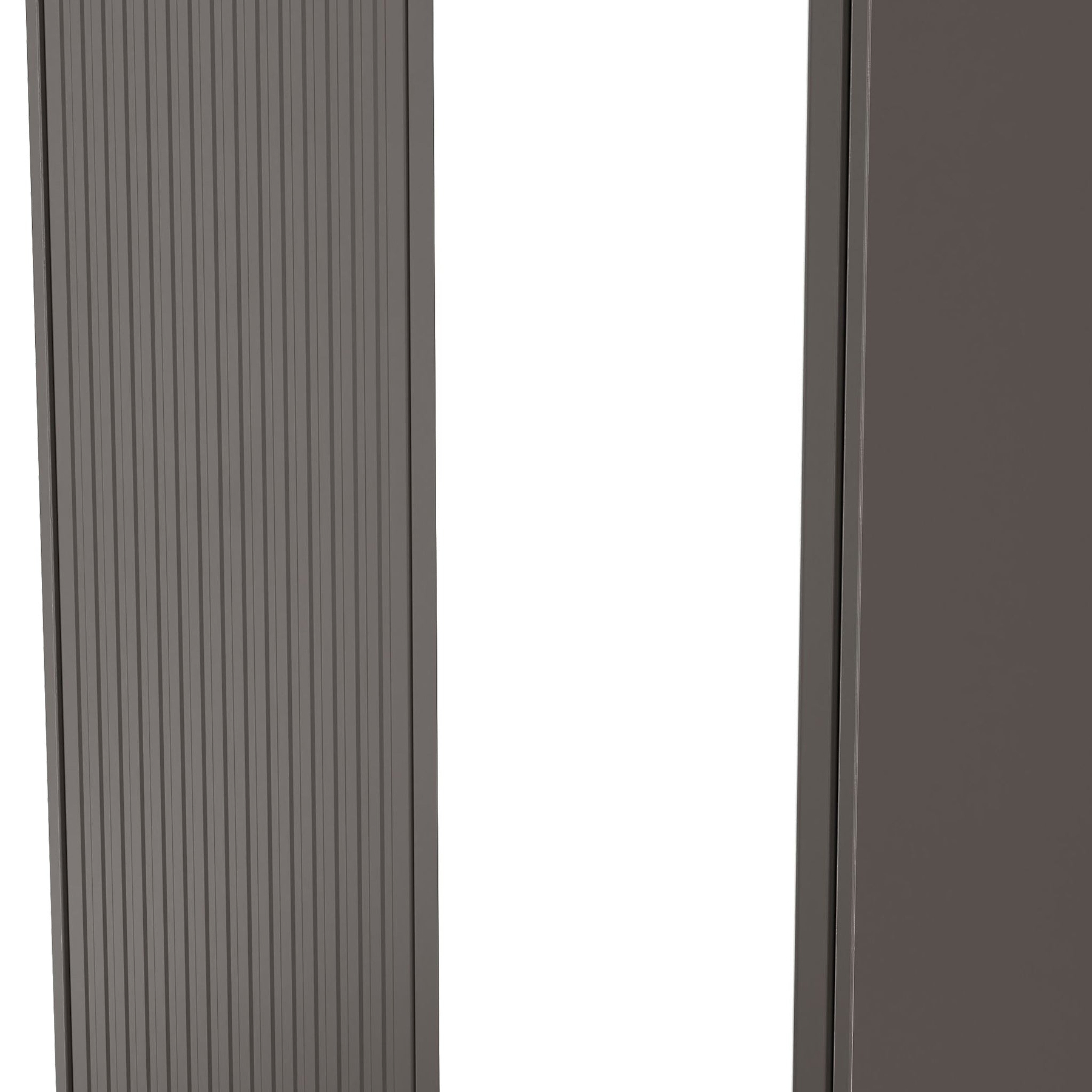 Kenton Double Mirrored Wardrobe Graphite from Roseland Furniture