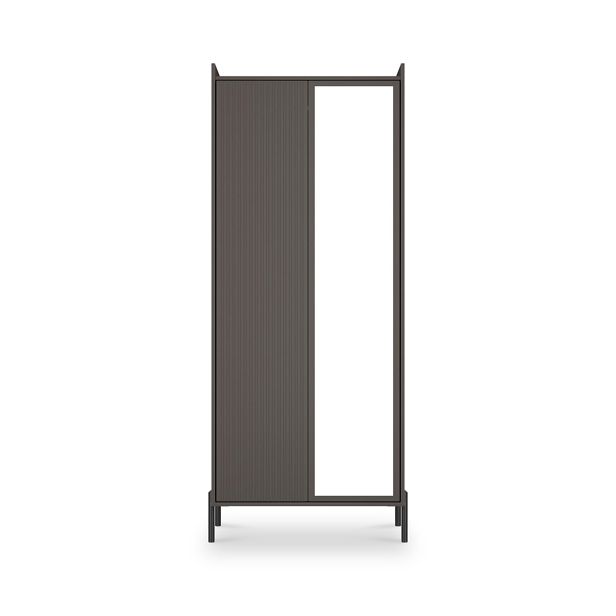 Kenton Double Mirrored Wardrobe Graphite from Roseland Furniture