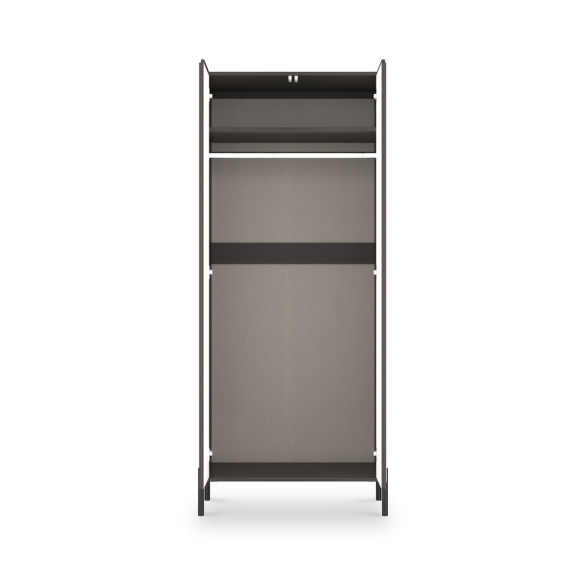 Kenton Double Mirrored Wardrobe Graphite from Roseland Furniture