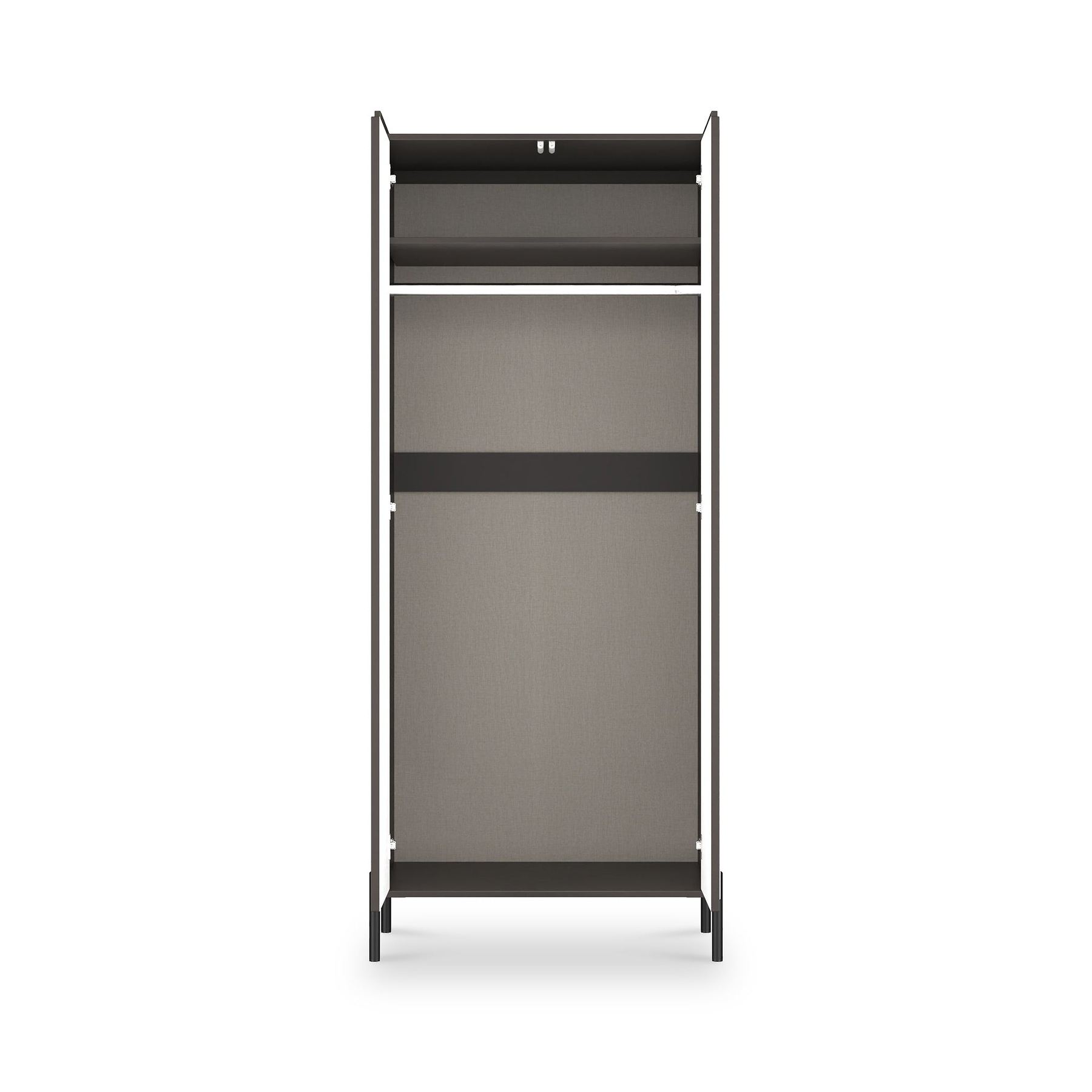 Kenton Double Mirrored Wardrobe Graphite from Roseland Furniture