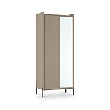Kenton Double Mirrored Wardrobe Mushroom Matt from Roseland Furniture