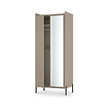 Kenton Double Mirrored Wardrobe Mushroom Matt from Roseland Furniture