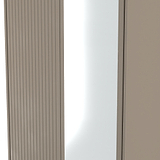 Kenton Double Mirrored Wardrobe Mushroom Matt from Roseland Furniture