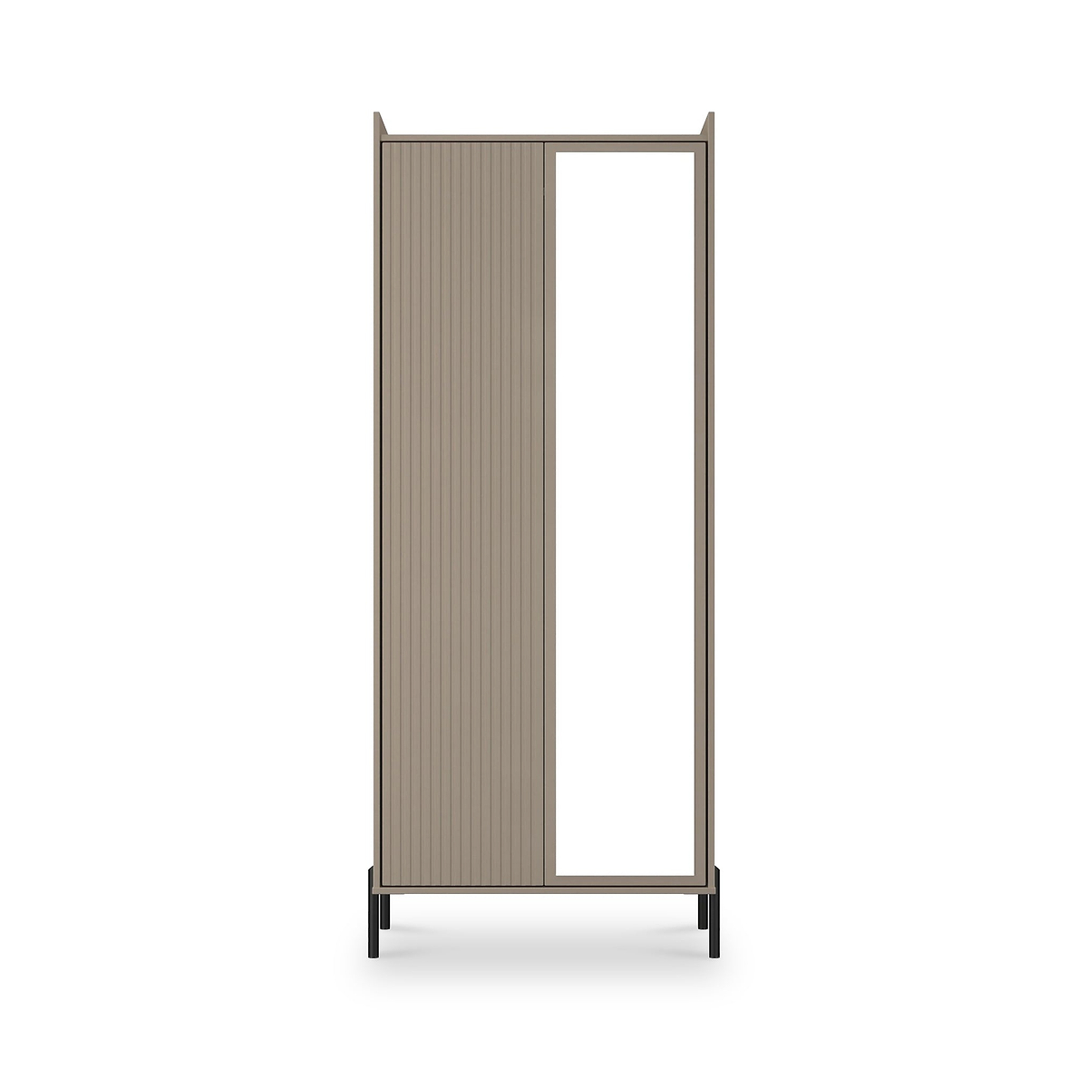 Kenton Double Mirrored Wardrobe Mushroom Matt from Roseland Furniture