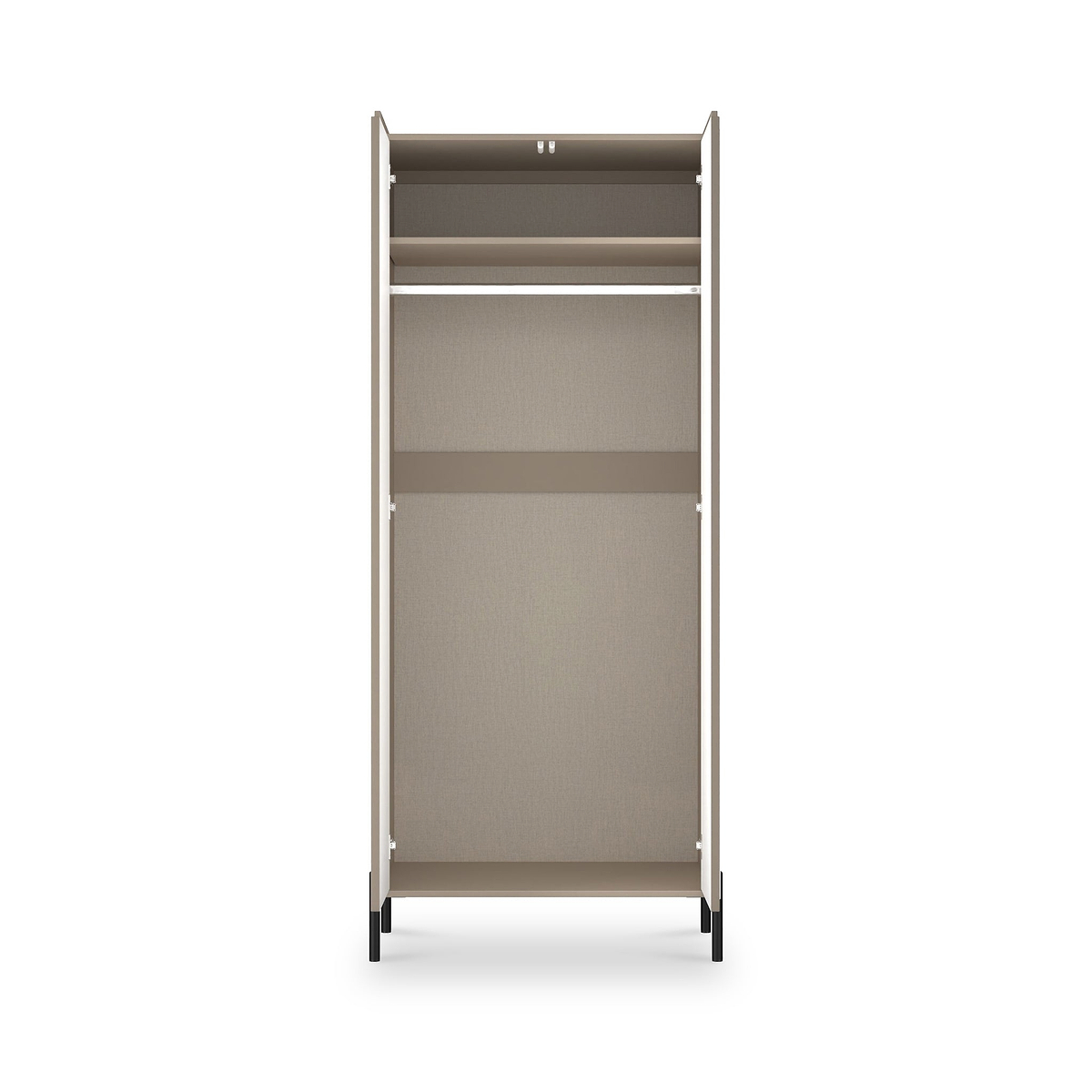Kenton Double Mirrored Wardrobe Mushroom Matt from Roseland Furniture