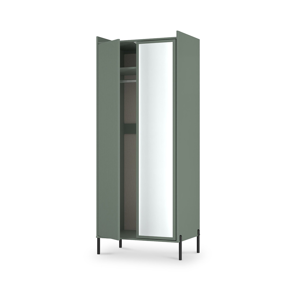 Kenton Double Mirrored Wardrobe Reed Green from Roseland Furniture