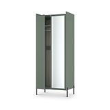 Kenton Double Mirrored Wardrobe Reed Green from Roseland Furniture