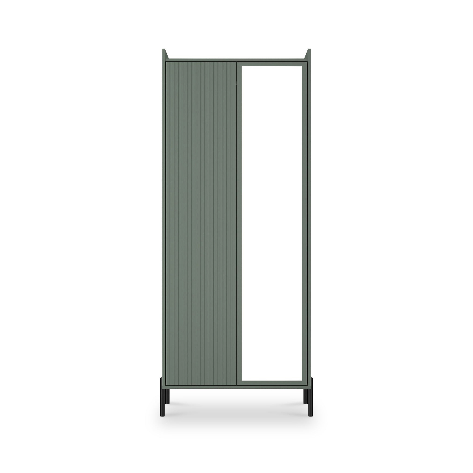 Kenton Double Mirrored Wardrobe Reed Green from Roseland Furniture