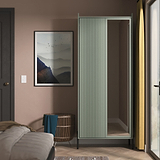 Kenton Double Mirrored Wardrobe Reed Green from Roseland Furniture