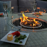Maze Oxford Royal U-Shaped Outdoor Sofa Set with Fire Pit from Roseland Furniture