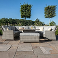 Maze Oxford Royal U-Shaped Outdoor Sofa Set with Fire Pit from Roseland Furniture