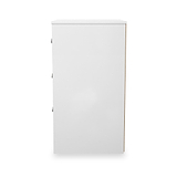Bennet-3-Drawer-Bedside-Table-Grey-&-White from Roseland Furniture