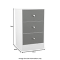 Bennet-3-Drawer-Bedside-Table-Grey-&-White from Roseland Furniture