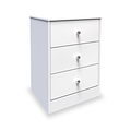 Bennet-3-Drawer-Bedside-Table-White from Roseland Furniture