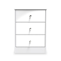 Bennet-3-Drawer-Bedside-Table-White from Roseland Furniture