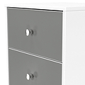 Bennet-5-Drawer-Tallboy-Chest-Grey-&-White from Roseland Furniture